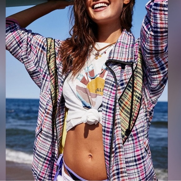 FREE PEOPLE Penny Track Jacket Size Small - Picture 5 of 11